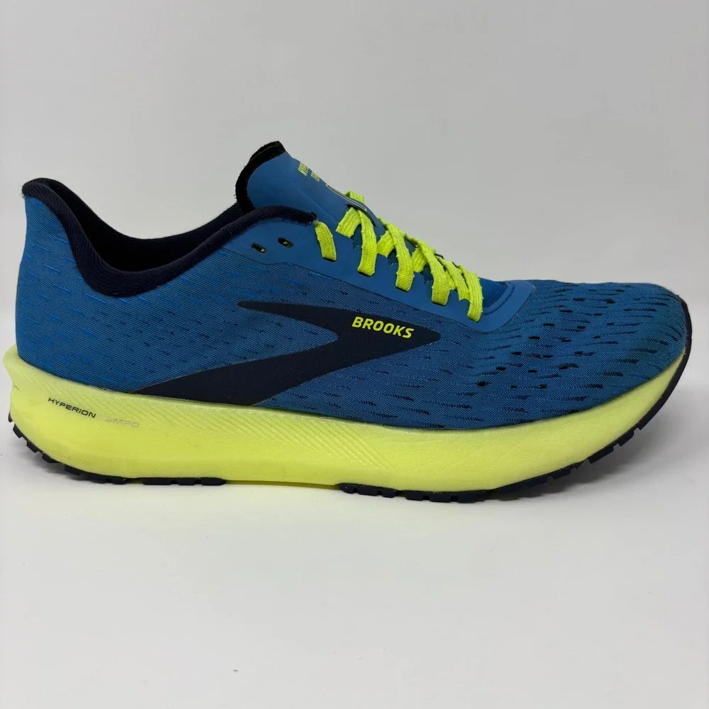 Brooks Hyperion Tempo Mens Size 9.5 Blue Yellow Running Shoes (1103391D491)